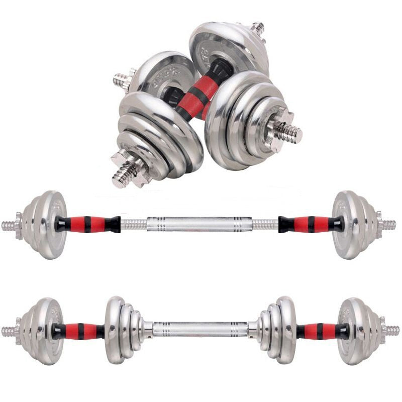 20kg Adjustable Cast Iron Dumbbell & Barbell Set – Spinlock Weights, Steel Bars, Versatile Strength Training for Home Gym & Personal Fitness Space