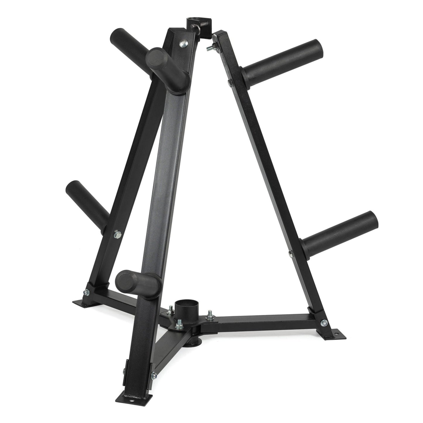 Vertical Weight Disc & Dumbbell Storage Rack – Heavy-Duty 300kg Capacity Organizer – Space-Saving Home Gym Rack with 6 Secure Fasten Clamps – Compact Design for 5cm Weight Plates