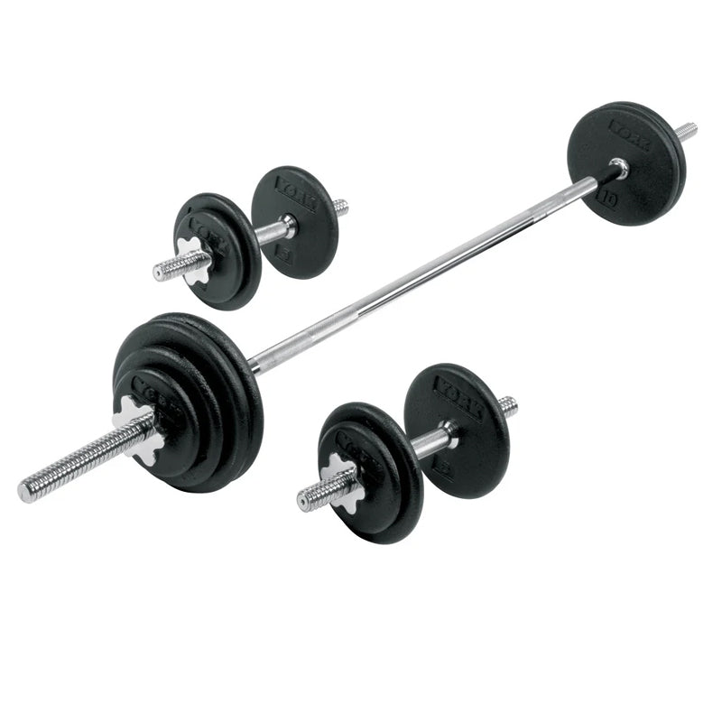 65kg Chrome Adjustable Dumbbell & Barbell Weight Set – Rust-Resistant, Anti-Slip Bars, Multi-Use Home Gym Equipment for Strength Training & Fitness