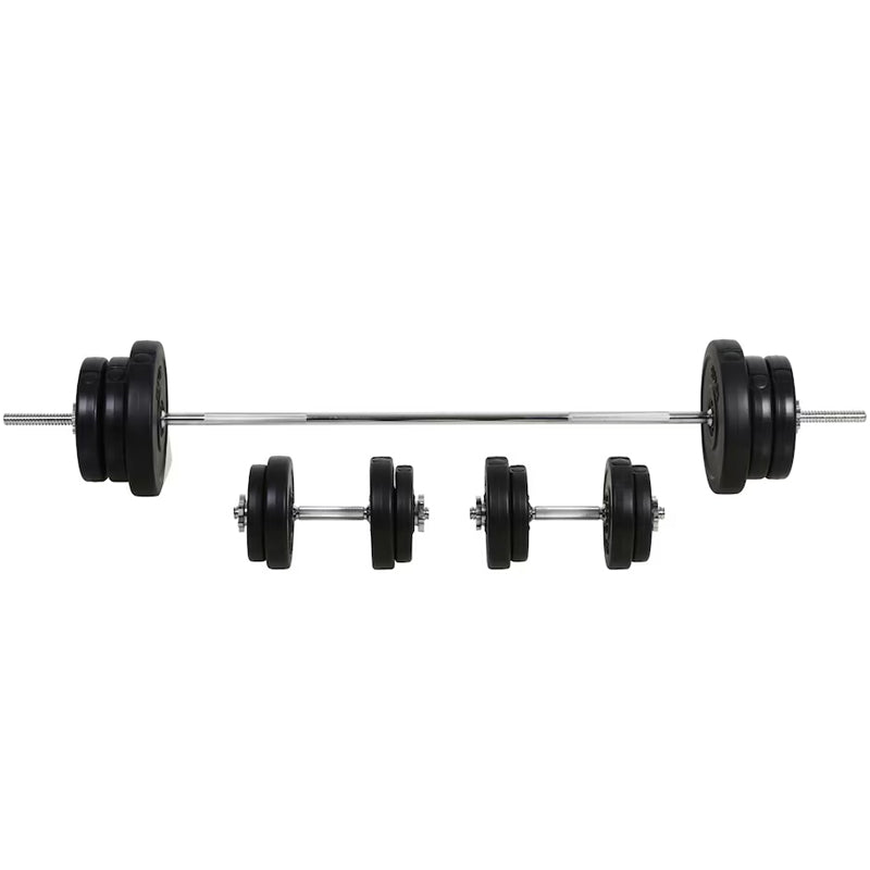 65kg Chrome Adjustable Dumbbell & Barbell Weight Set – Rust-Resistant, Anti-Slip Bars, Multi-Use Home Gym Equipment for Strength Training & Fitness