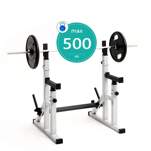 Heavy-Duty Adjustable Squat & Bench Press Rack – 400kg Capacity Power Rack with Dip Handles – Multi-Function Strength Training Station for Home Gyms & Serious Lifters