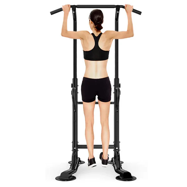 Pull-Up & Dip Station – Multi-Functional Power Tower with Adjustable Height, Sturdy Steel Frame & Cushioned Supports for Home Gym Training