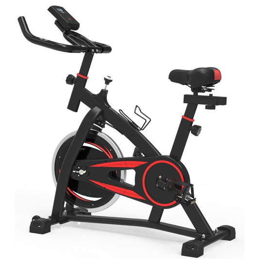 CURSOR FITNESS Pro-Ride Exercise Bike – Silent Belt Drive Indoor Cycling Trainer – Adjustable Resistance & LCD Monitor – Cushioned Seat & Handlebars – Home Cardio Workout Equipment
