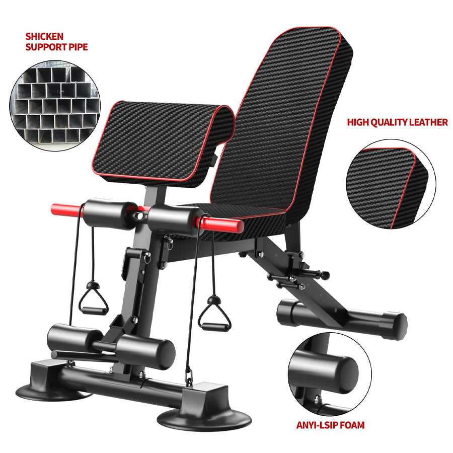 7-Position Adjustable Weight Bench – Foldable Home Gym Strength Training Equipment with 320KG Capacity – Multi-Angle Workout Bench for Incline, Decline, and Flat Exercises – High-Density Padded Comfort