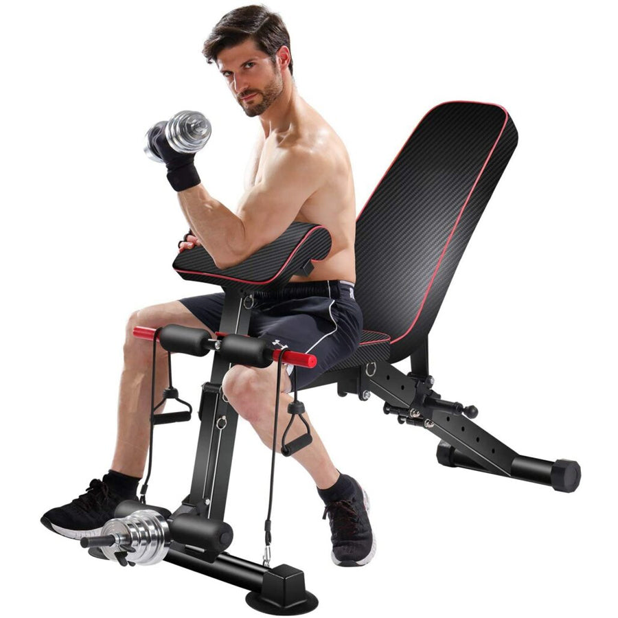 7-Position Adjustable Weight Bench – Foldable Home Gym Strength Training Equipment with 320KG Capacity – Multi-Angle Workout Bench for Incline, Decline, and Flat Exercises – High-Density Padded Comfort