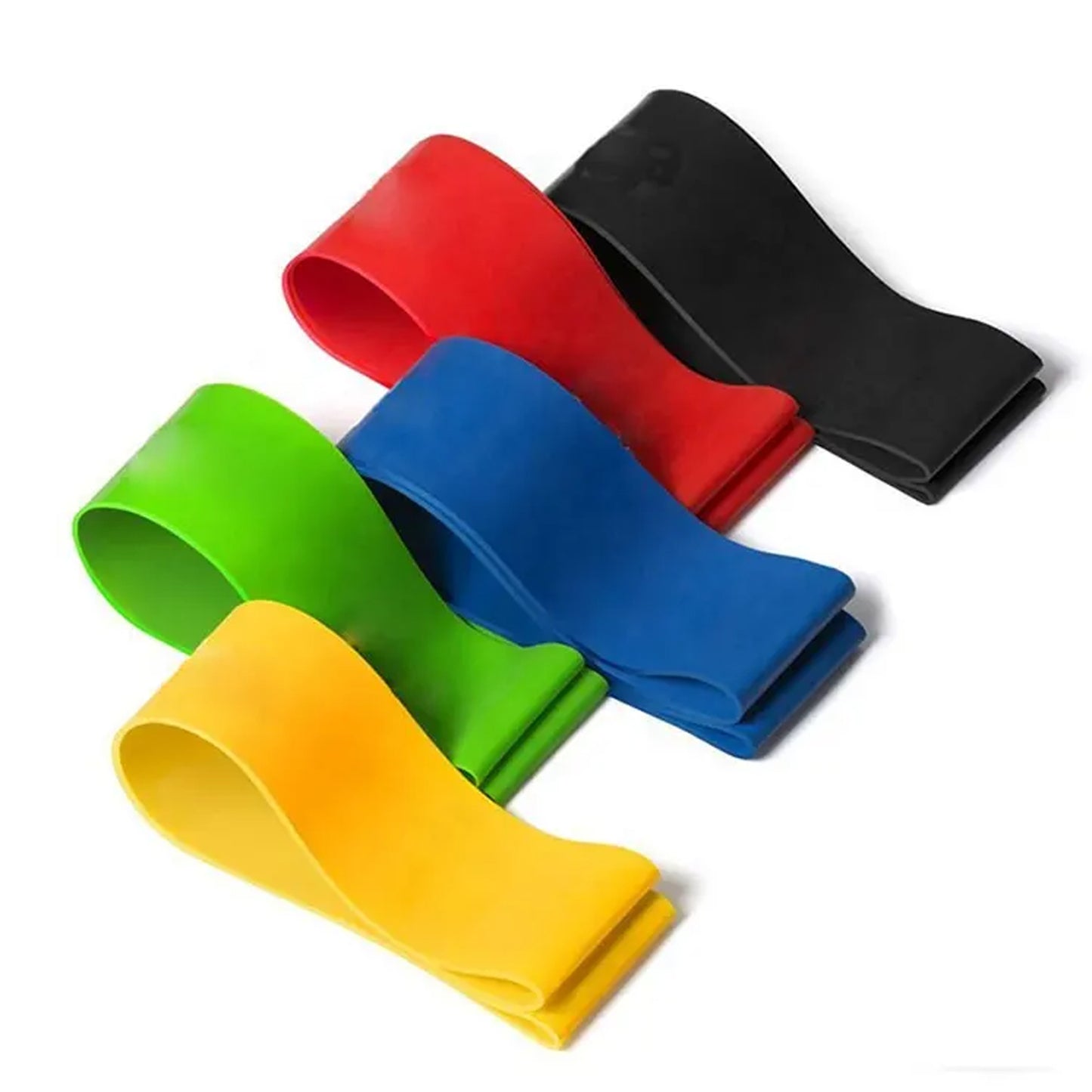 Premium Resistance Band Set – 5 Intensity Levels for Strength Training, Stretching & Rehab – Natural Latex Exercise Bands with Carry Bag – Portable Home Gym Equipment