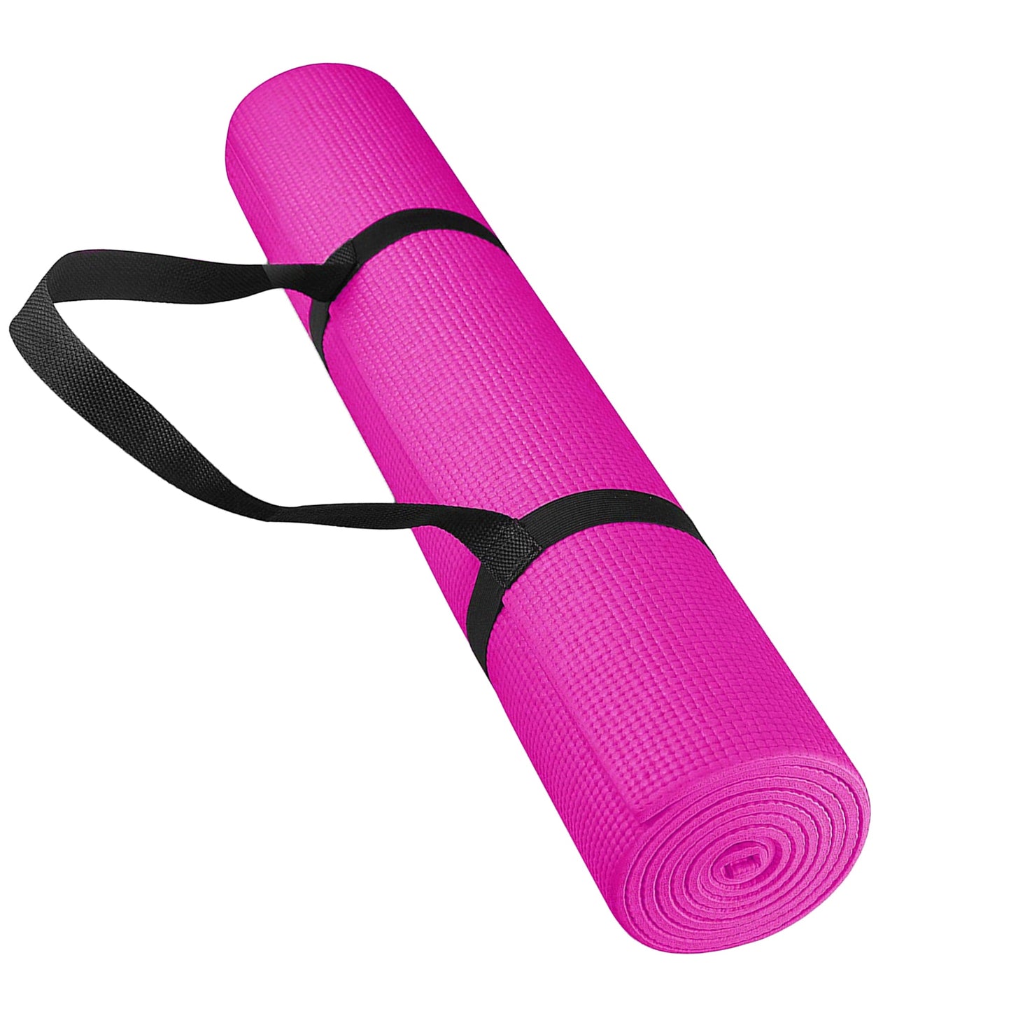 15mm Extra-Thick Yoga Mat with Strap – Non-Slip NBR Foam for Yoga, Pilates & Floor Exercises – Joint-Friendly & Eco-Friendly Design