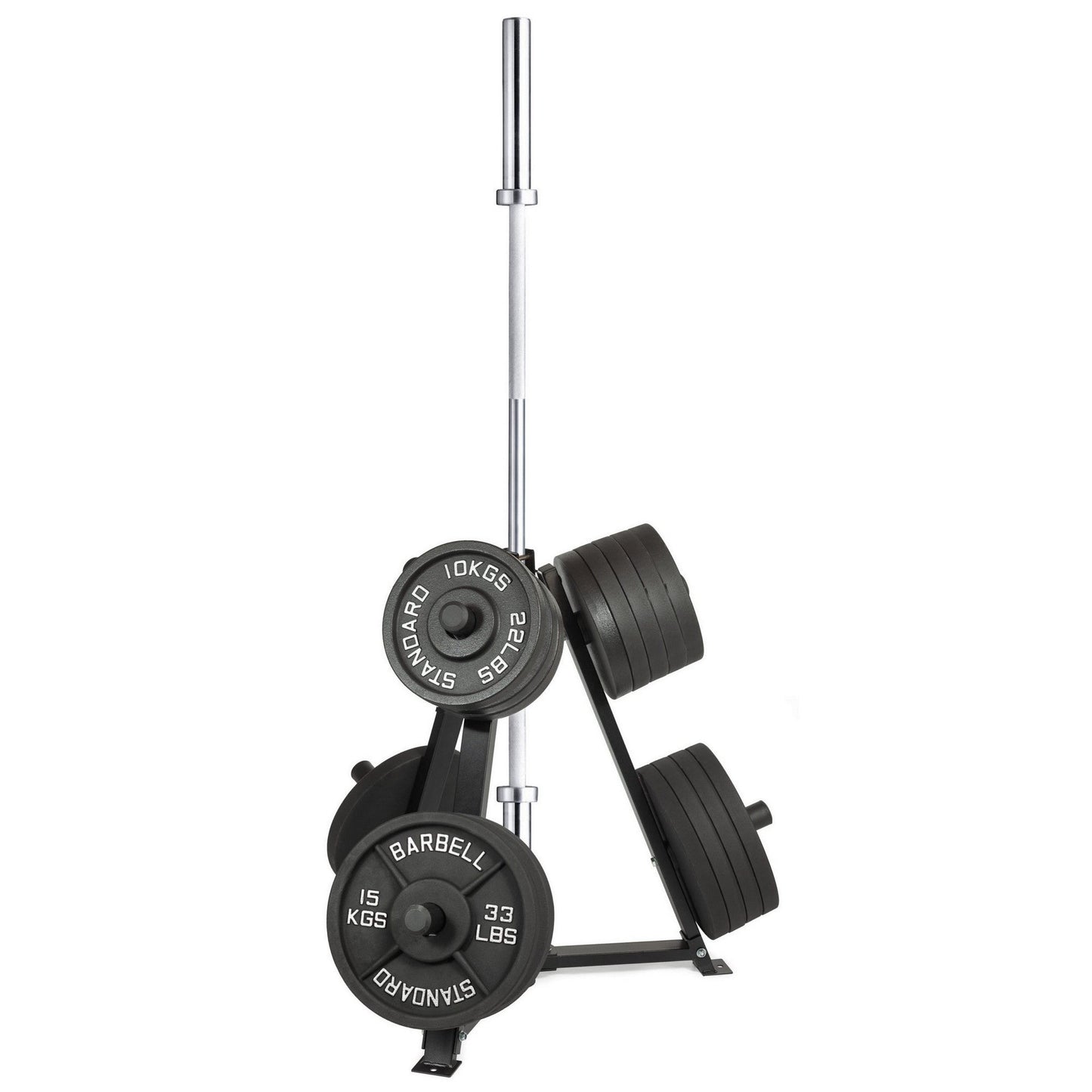 Vertical Weight Disc & Dumbbell Storage Rack – Heavy-Duty 300kg Capacity Organizer – Space-Saving Home Gym Rack with 6 Secure Fasten Clamps – Compact Design for 5cm Weight Plates