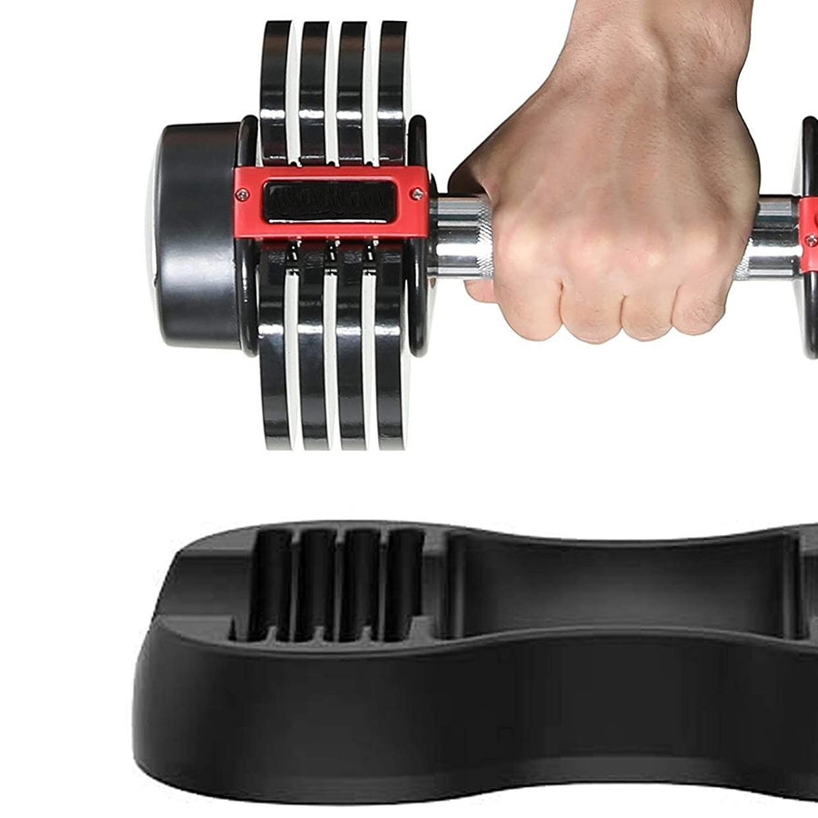 12.5kg Adjustable Dumbbell – 5-in-1 Quick Dial Dumbbell Set with Safety Lock, Non-Slip Grip, Space-Saving Design for Strength Training at Home