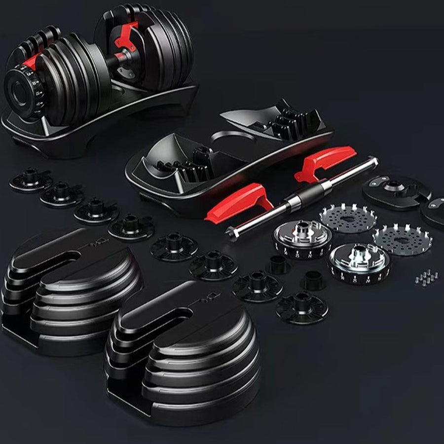 15-in-1 Adjustable Dumbbell 24kg – Compact Home Gym Weight with Quick Dial & Non-Slip Handle