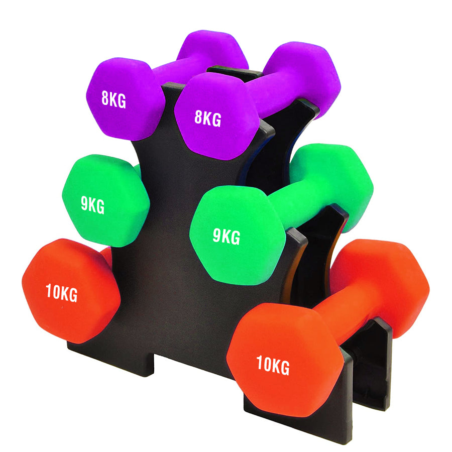 Neoprene Dumbbell Tree Rack Stand for Home Gym – 3 or 5 Tier Space-Saving Weight Storage – Heavy-Duty Steel Construction with Powder-Coated Finish – Compact Fitness Organizer