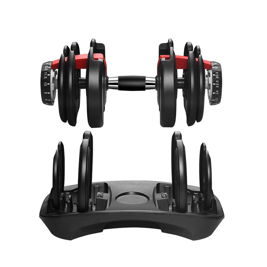 Premium 40kg Adjustable Dumbbell 17-in-1 - Quick Dial Weight Selection System - Space-Saving Design - Non-Slip Handle - Home Gym Weights for Full Body Strength Training - Fitness Equipment for All