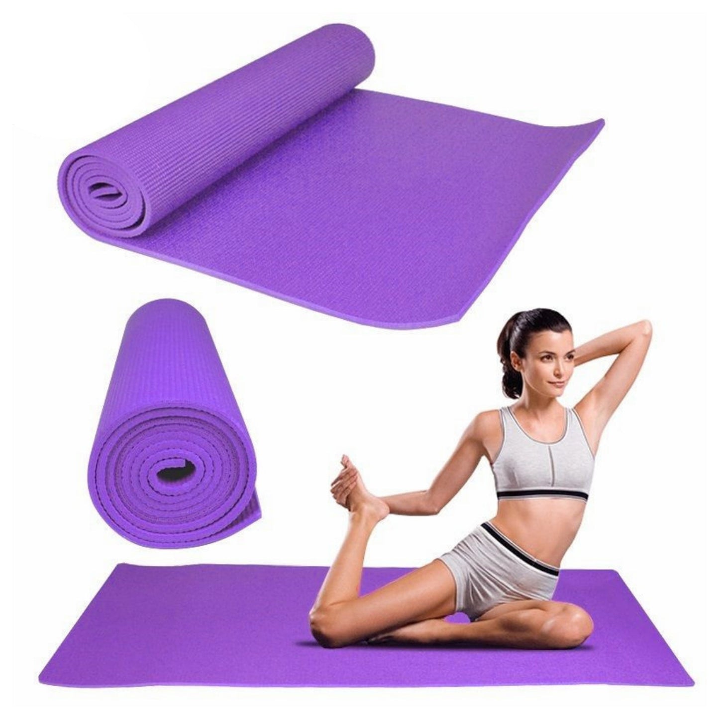 15mm Extra-Thick Yoga Mat with Strap – Non-Slip NBR Foam for Yoga, Pilates & Floor Exercises – Joint-Friendly & Eco-Friendly Design