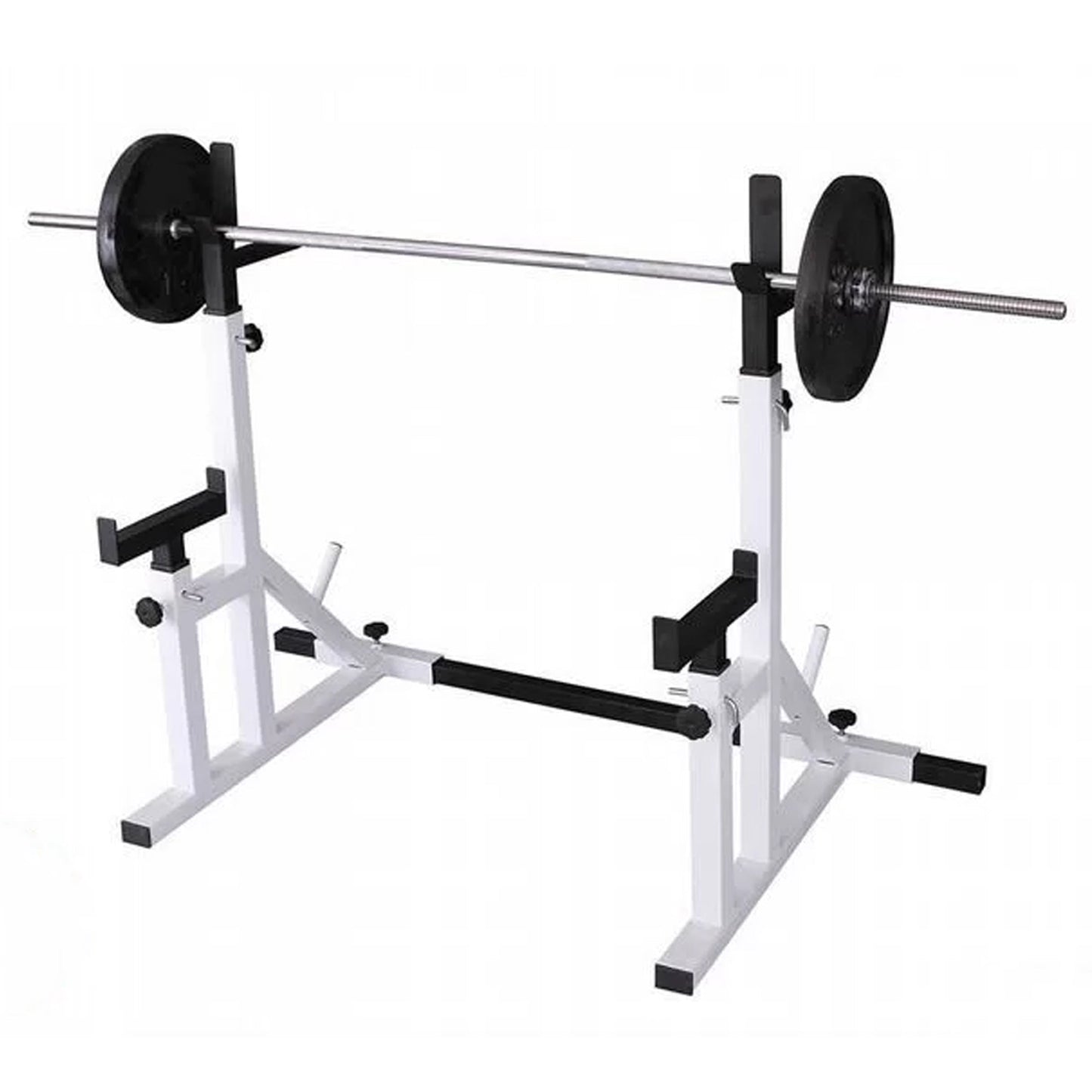 Heavy-Duty Adjustable Squat & Bench Press Rack – 400kg Capacity Power Rack with Dip Handles – Multi-Function Strength Training Station for Home Gyms & Serious Lifters
