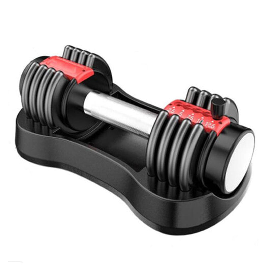 12.5kg Adjustable Dumbbell – 5-in-1 Quick Dial Dumbbell Set with Safety Lock, Non-Slip Grip, Space-Saving Design for Strength Training at Home