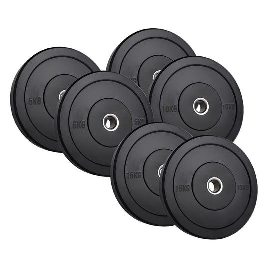 Olympic Bumper Plates – Premium Rubber-Coated Weights with 2" Steel Insert – Ideal for Powerlifting, CrossFit & Weightlifting – Singles, Pairs & Sets Available