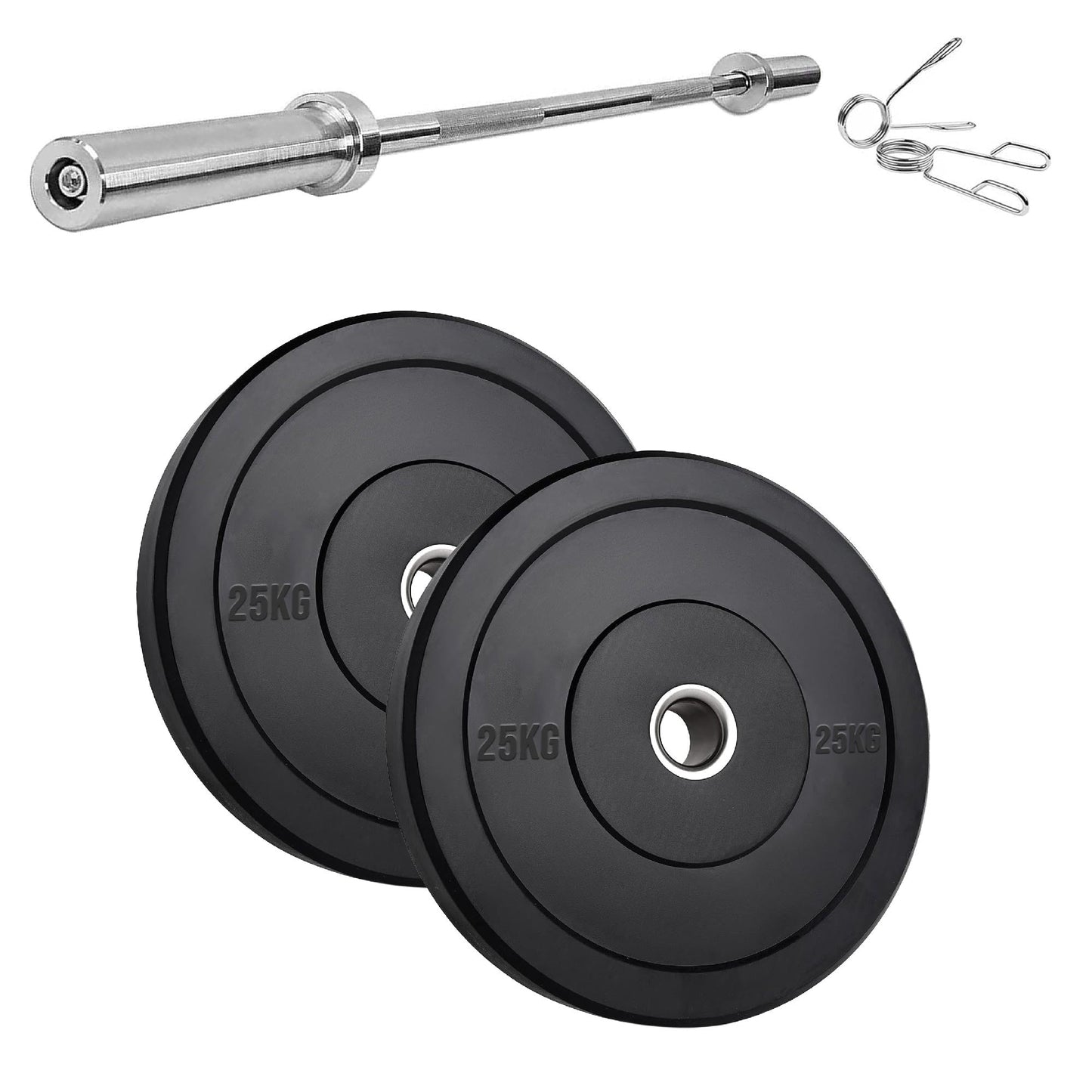 Olympic Bumper Plates – Premium Rubber-Coated Weights with 2" Steel Insert – Ideal for Powerlifting, CrossFit & Weightlifting – Singles, Pairs & Sets Available