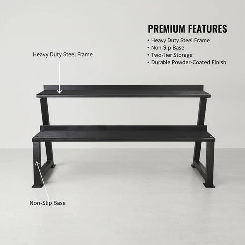 Black metal bench with highlighted features on a white background