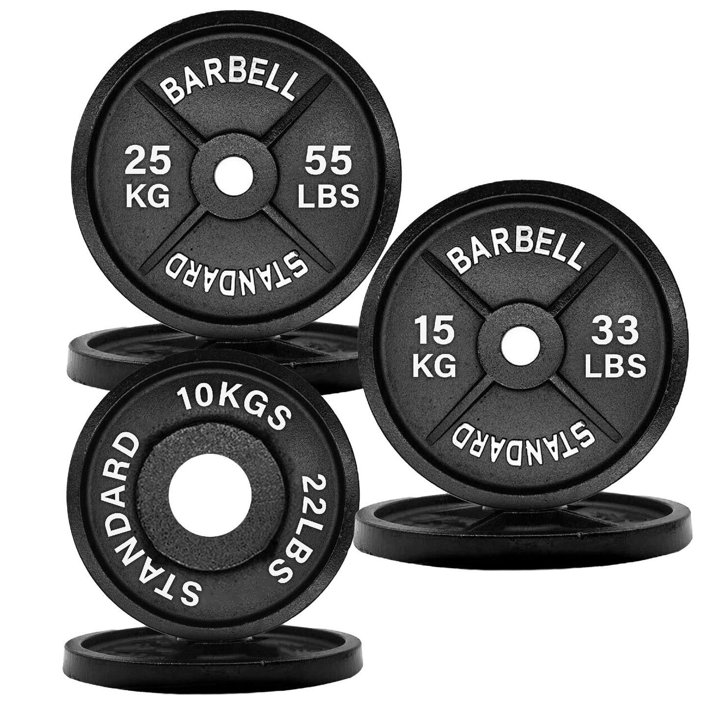 Cast Iron Weight Plates – Durable, Standard Fit Strength Training Discs for Home & Gym