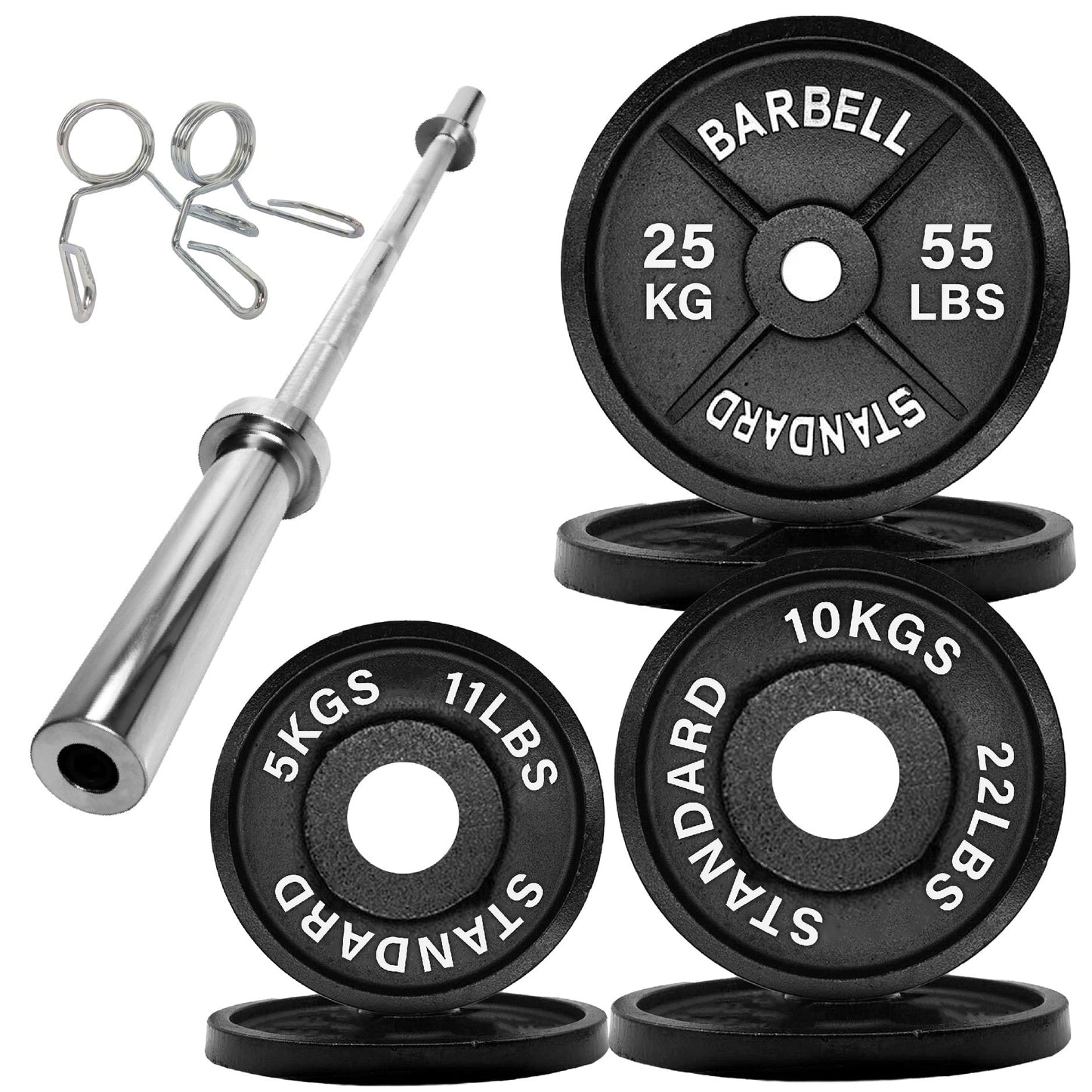 Cast Iron Weight Plates – Durable, Standard Fit Strength Training Discs for Home & Gym
