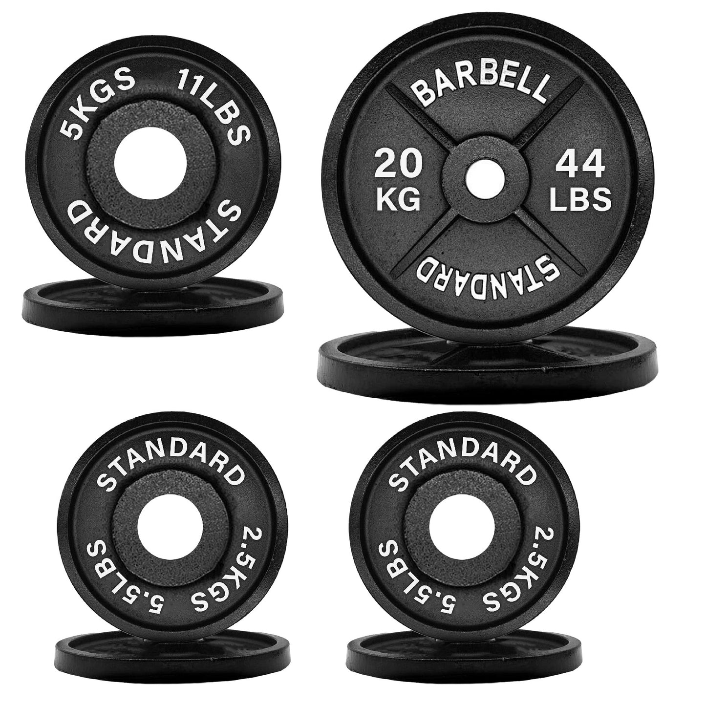 Cast Iron Weight Plates – Durable, Standard Fit Strength Training Discs for Home & Gym