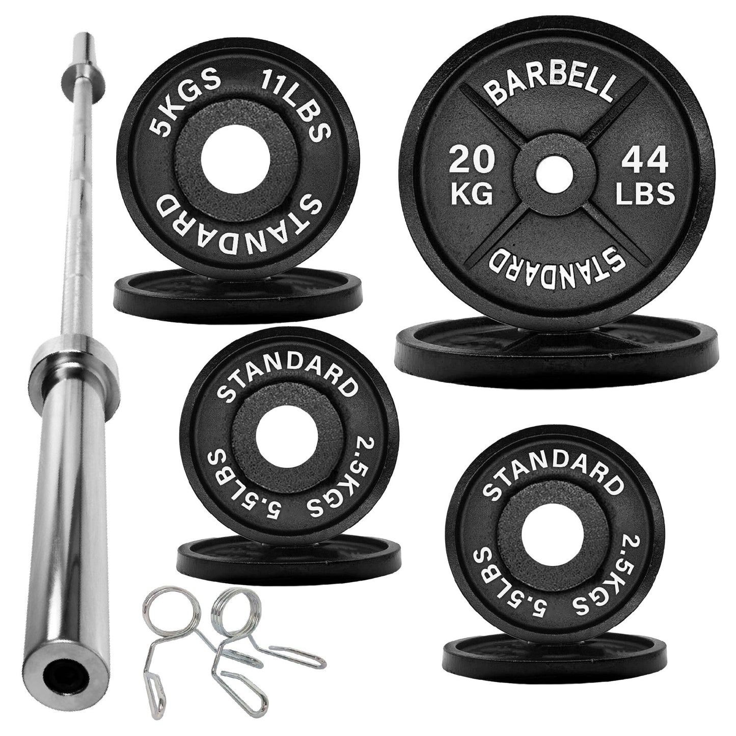 Cast Iron Weight Plates – Durable, Standard Fit Strength Training Discs for Home & Gym