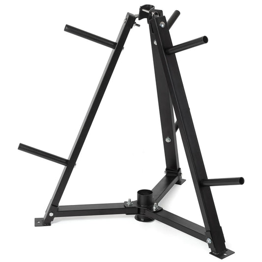 Black metal stand on a white background