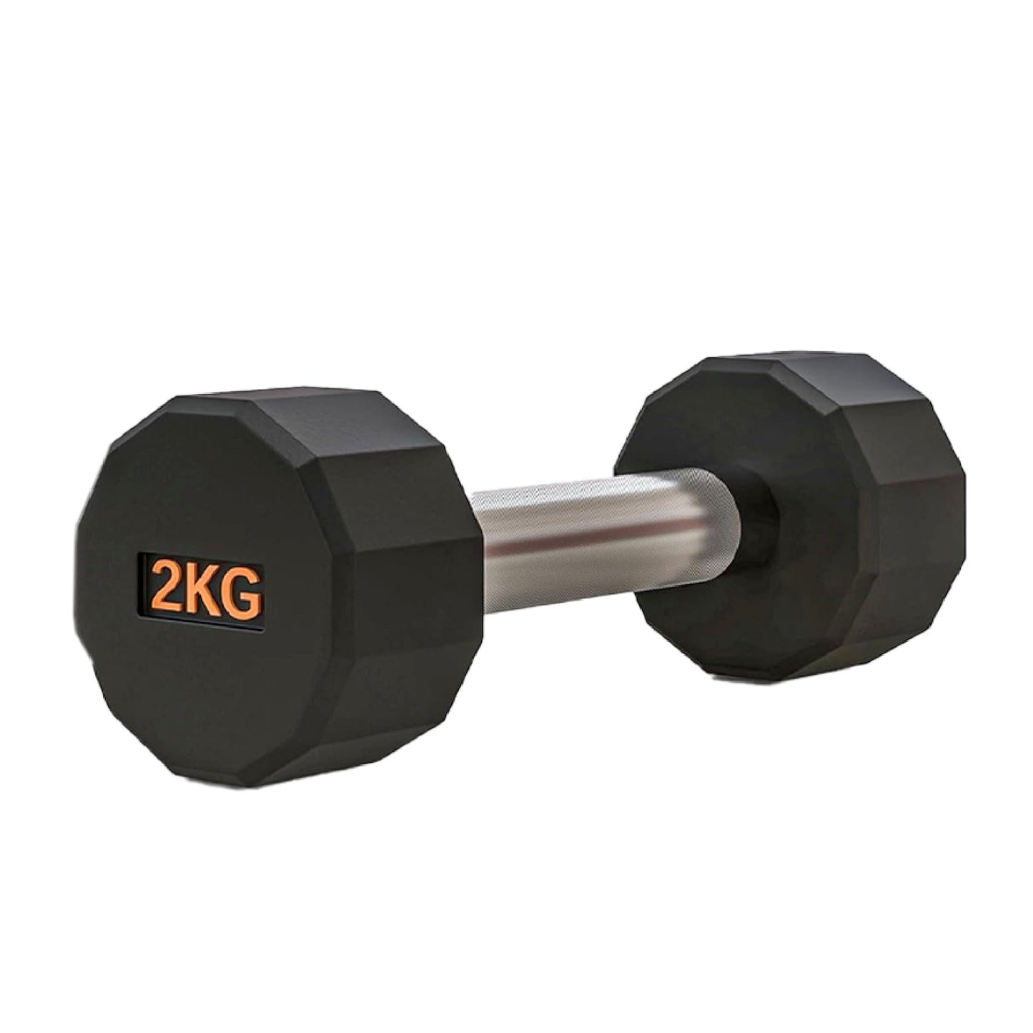 Round Hex Dumbbell – Anti-Roll, Rubber Coated, Knurled Grip, Multiple Sizes for Home & Gym