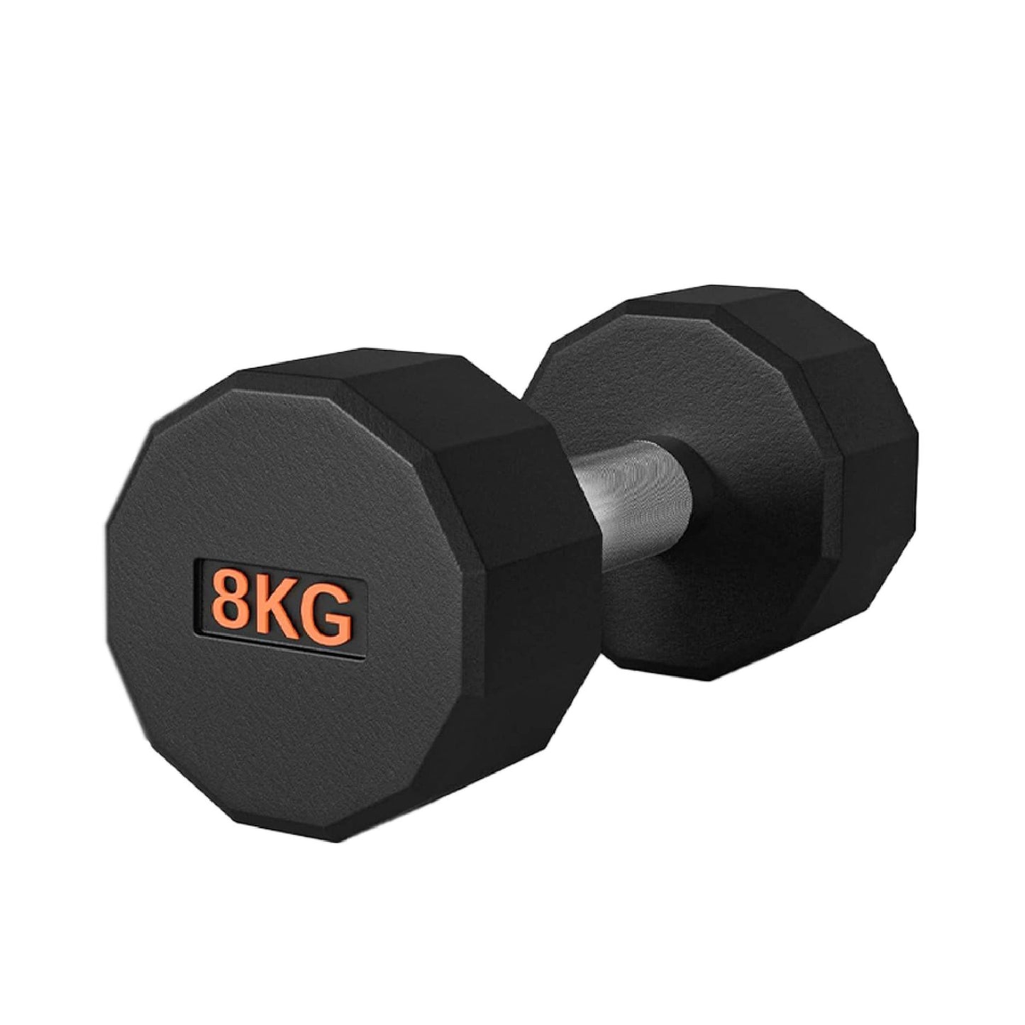 Round Hex Dumbbell – Anti-Roll, Rubber Coated, Knurled Grip, Multiple Sizes for Home & Gym