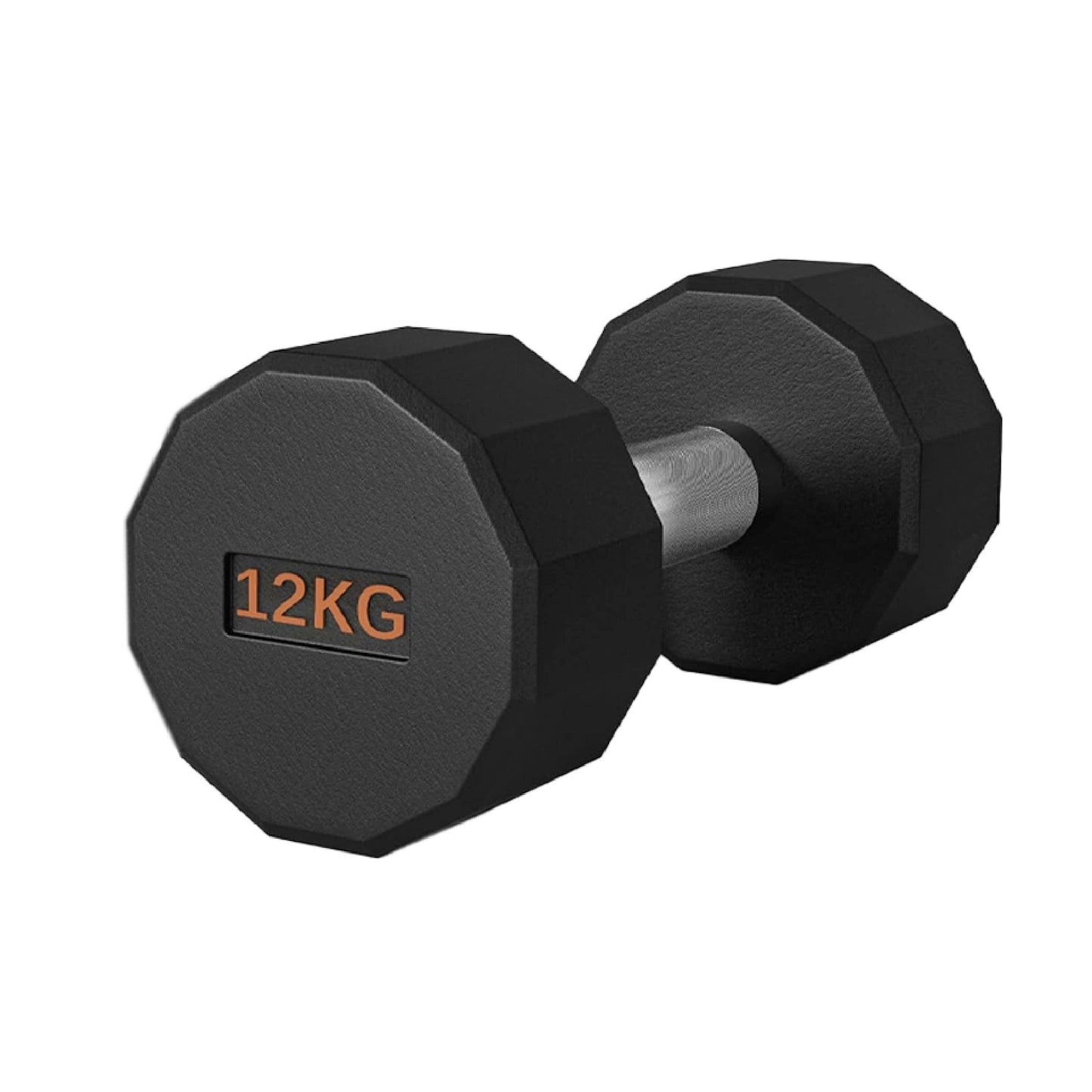 Round Hex Dumbbell – Anti-Roll, Rubber Coated, Knurled Grip, Multiple Sizes for Home & Gym