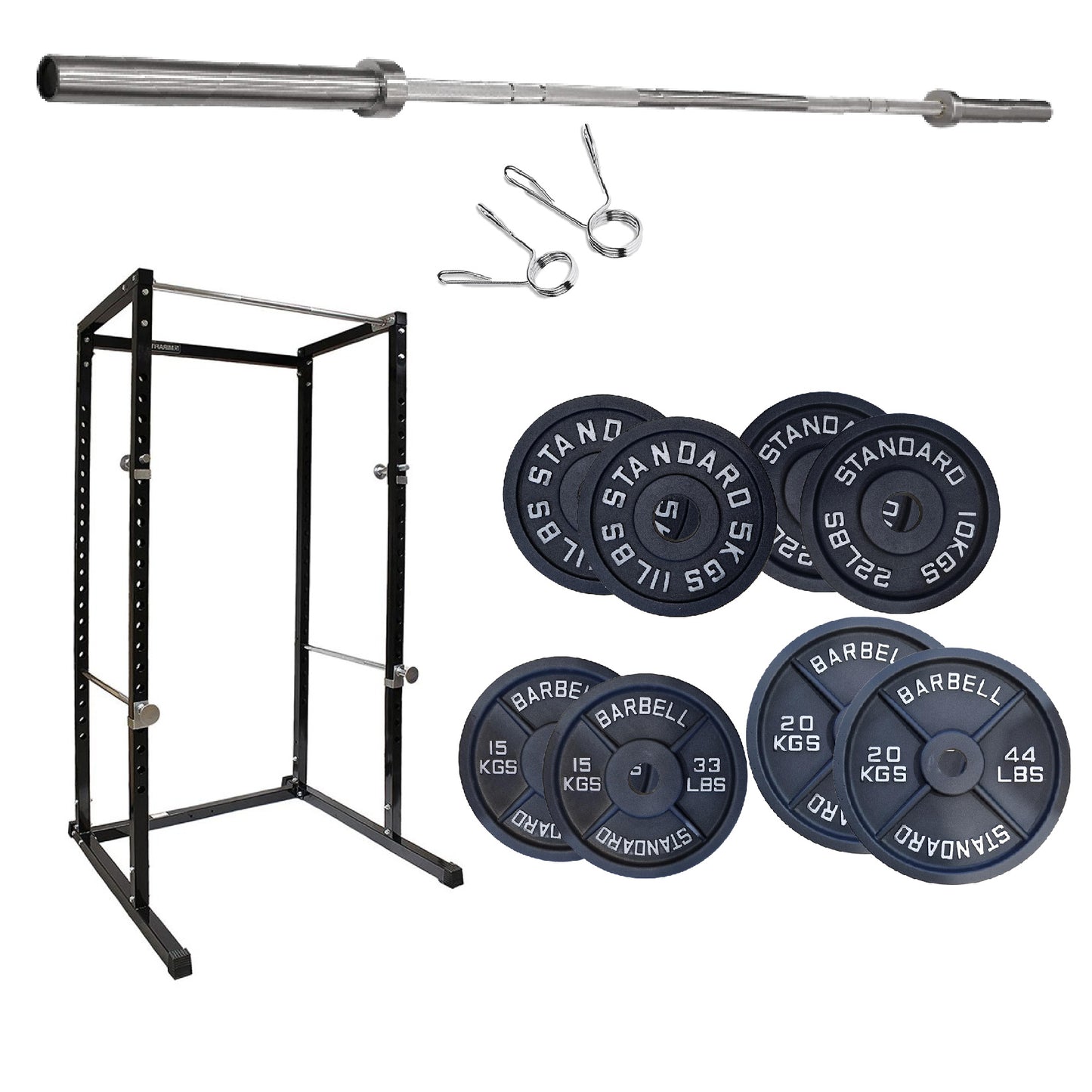 G100 Commercial Grade Power Rack – Heavy-Duty Squat Cage with Pull-Up Bar, Adjustable J-Hooks & Safety Pins – Reinforced Steel Frame for Professional Home Gym Strength Training
