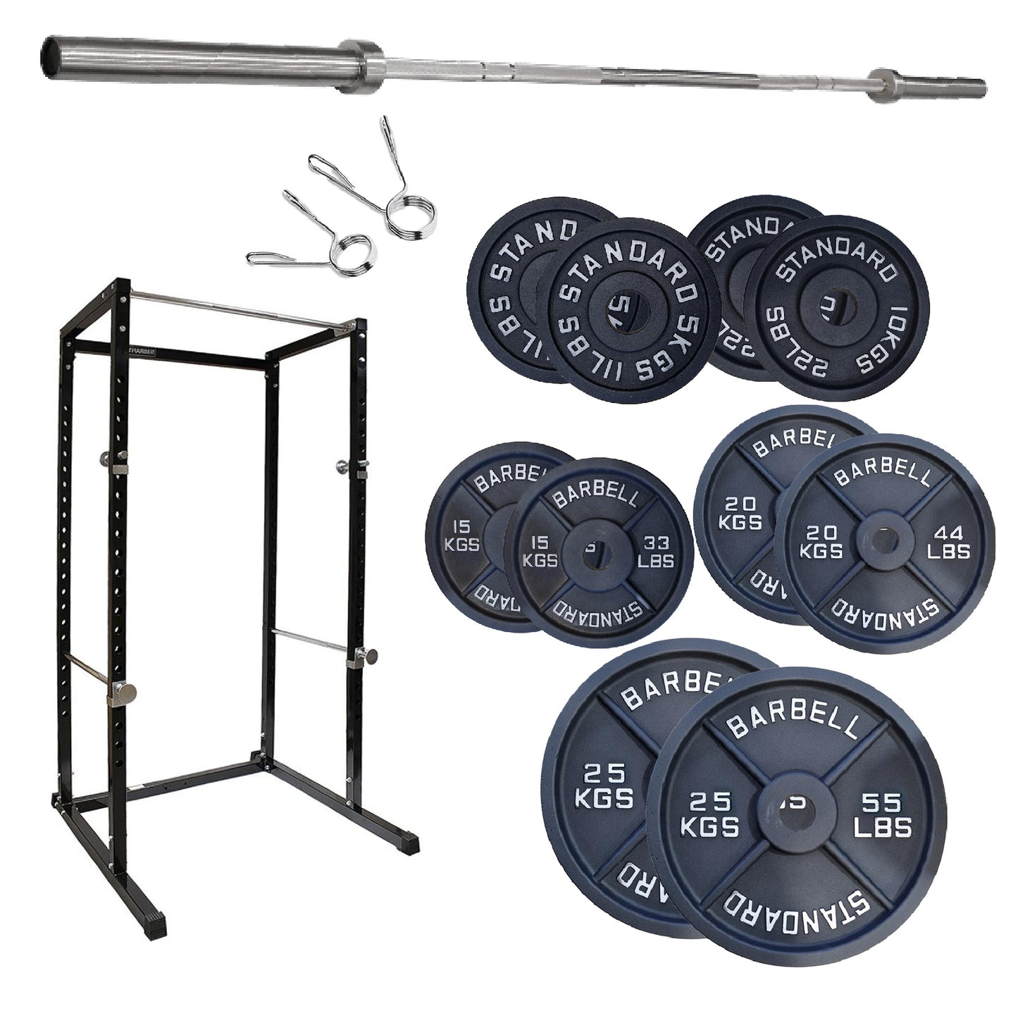 G100 Commercial Grade Power Rack – Heavy-Duty Squat Cage with Pull-Up Bar, Adjustable J-Hooks & Safety Pins – Reinforced Steel Frame for Professional Home Gym Strength Training