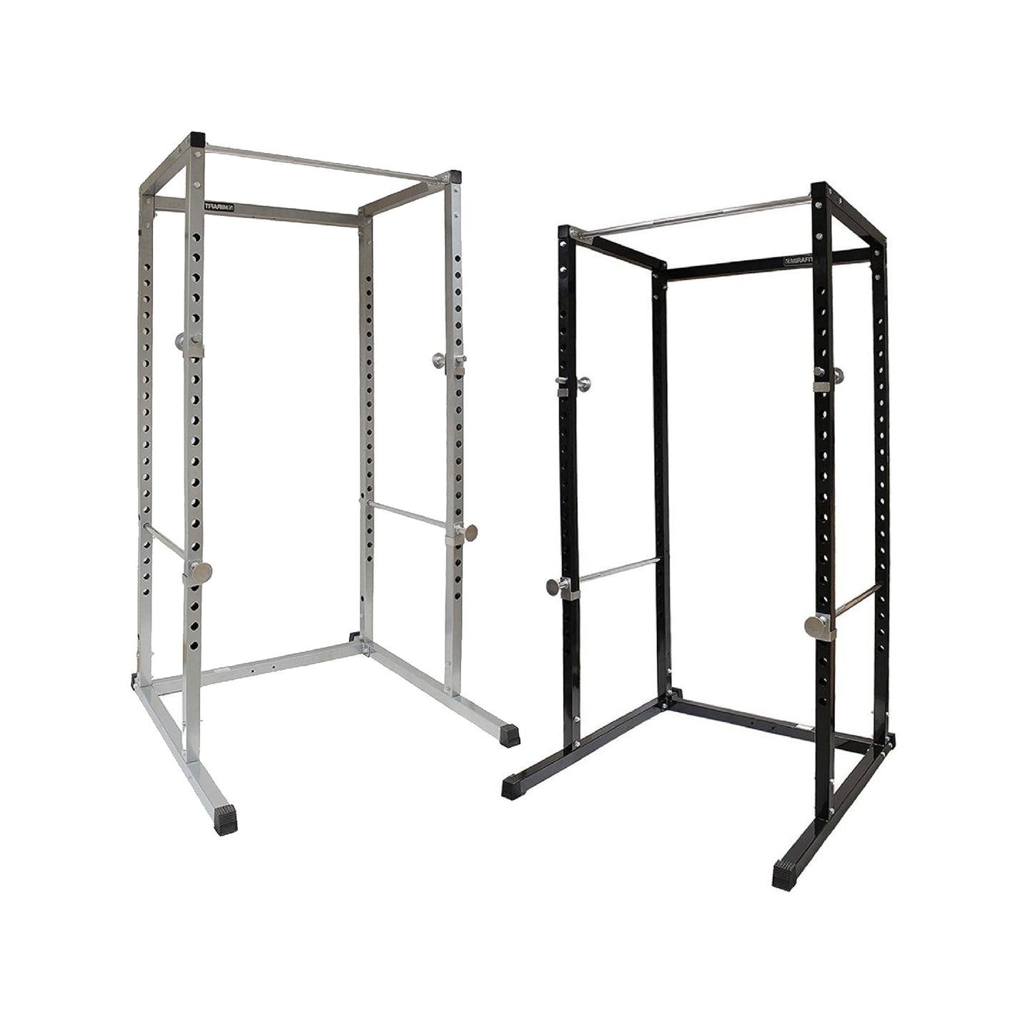 G100 Commercial Grade Power Rack – Heavy-Duty Squat Cage with Pull-Up Bar, Adjustable J-Hooks & Safety Pins – Reinforced Steel Frame for Professional Home Gym Strength Training