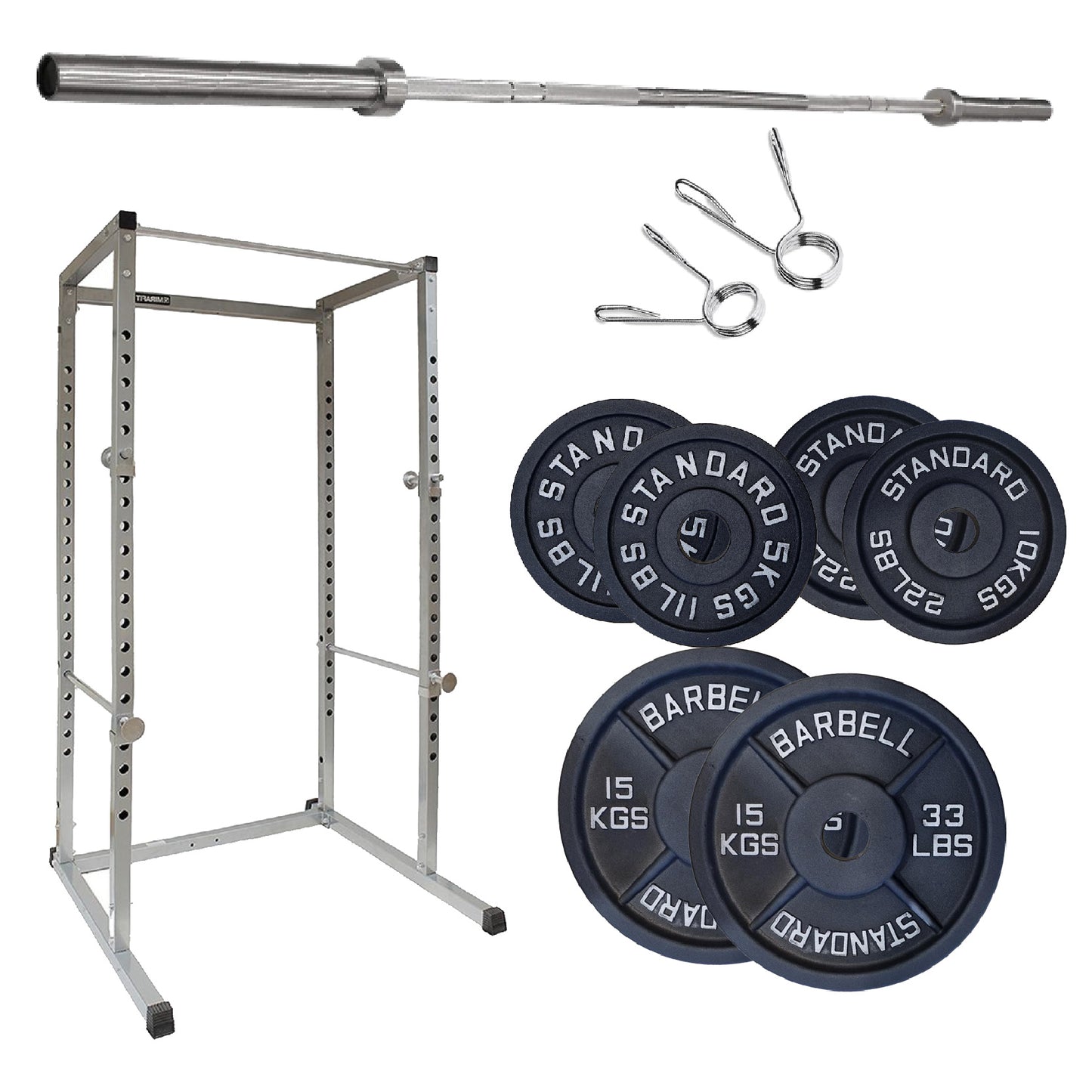 G100 Commercial Grade Power Rack – Heavy-Duty Squat Cage with Pull-Up Bar, Adjustable J-Hooks & Safety Pins – Reinforced Steel Frame for Professional Home Gym Strength Training