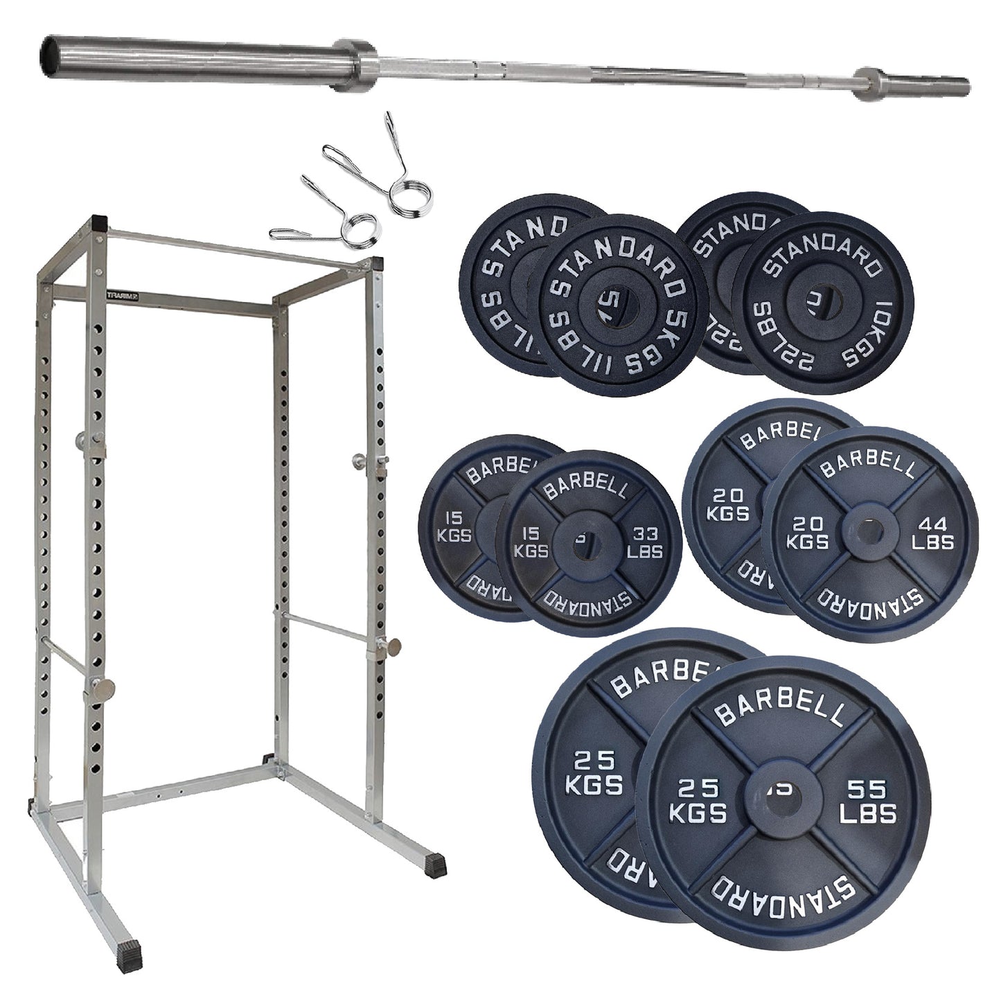 G100 Commercial Grade Power Rack – Heavy-Duty Squat Cage with Pull-Up Bar, Adjustable J-Hooks & Safety Pins – Reinforced Steel Frame for Professional Home Gym Strength Training