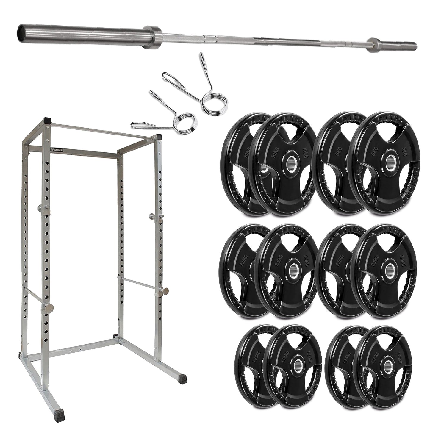 G100 Commercial Grade Power Rack – Heavy-Duty Squat Cage with Pull-Up Bar, Adjustable J-Hooks & Safety Pins – Reinforced Steel Frame for Professional Home Gym Strength Training