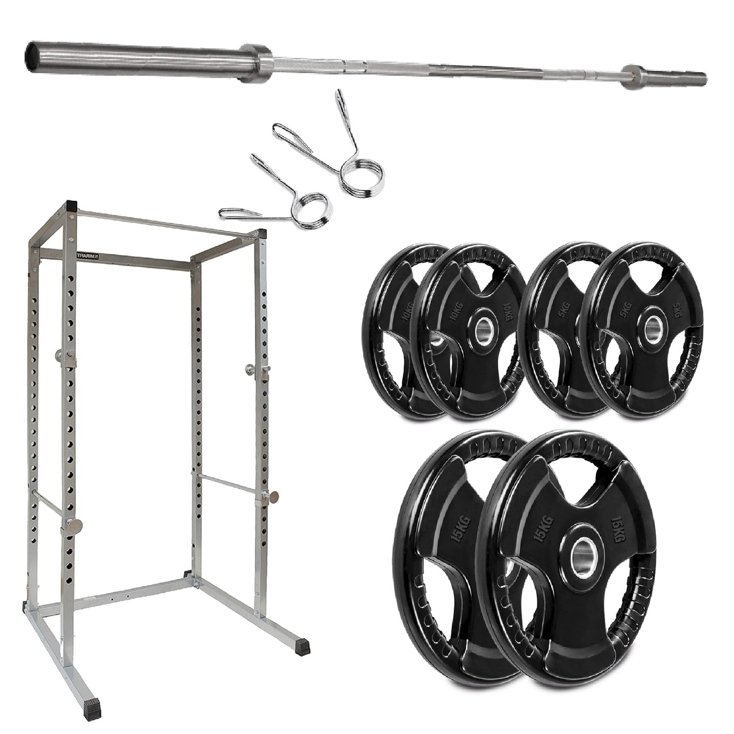 G100 Commercial Grade Power Rack – Heavy-Duty Squat Cage with Pull-Up Bar, Adjustable J-Hooks & Safety Pins – Reinforced Steel Frame for Professional Home Gym Strength Training