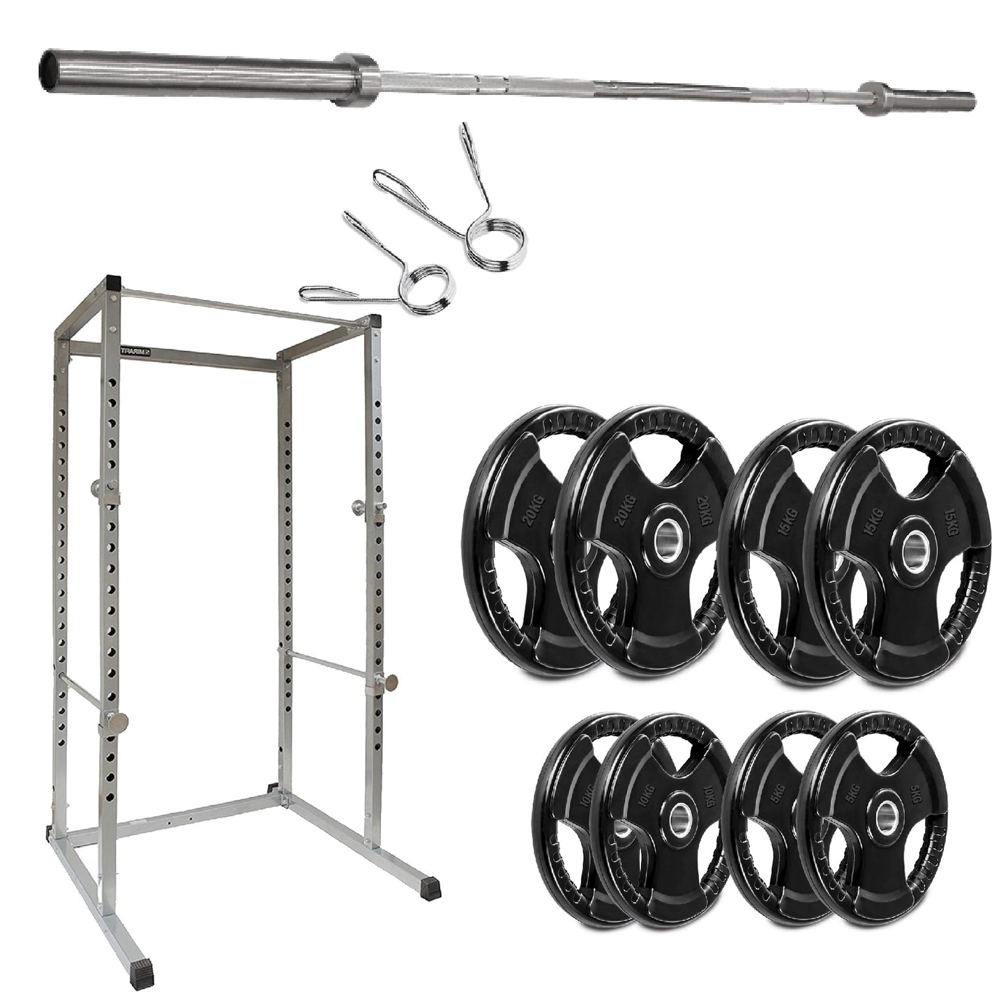 G100 Commercial Grade Power Rack – Heavy-Duty Squat Cage with Pull-Up Bar, Adjustable J-Hooks & Safety Pins – Reinforced Steel Frame for Professional Home Gym Strength Training