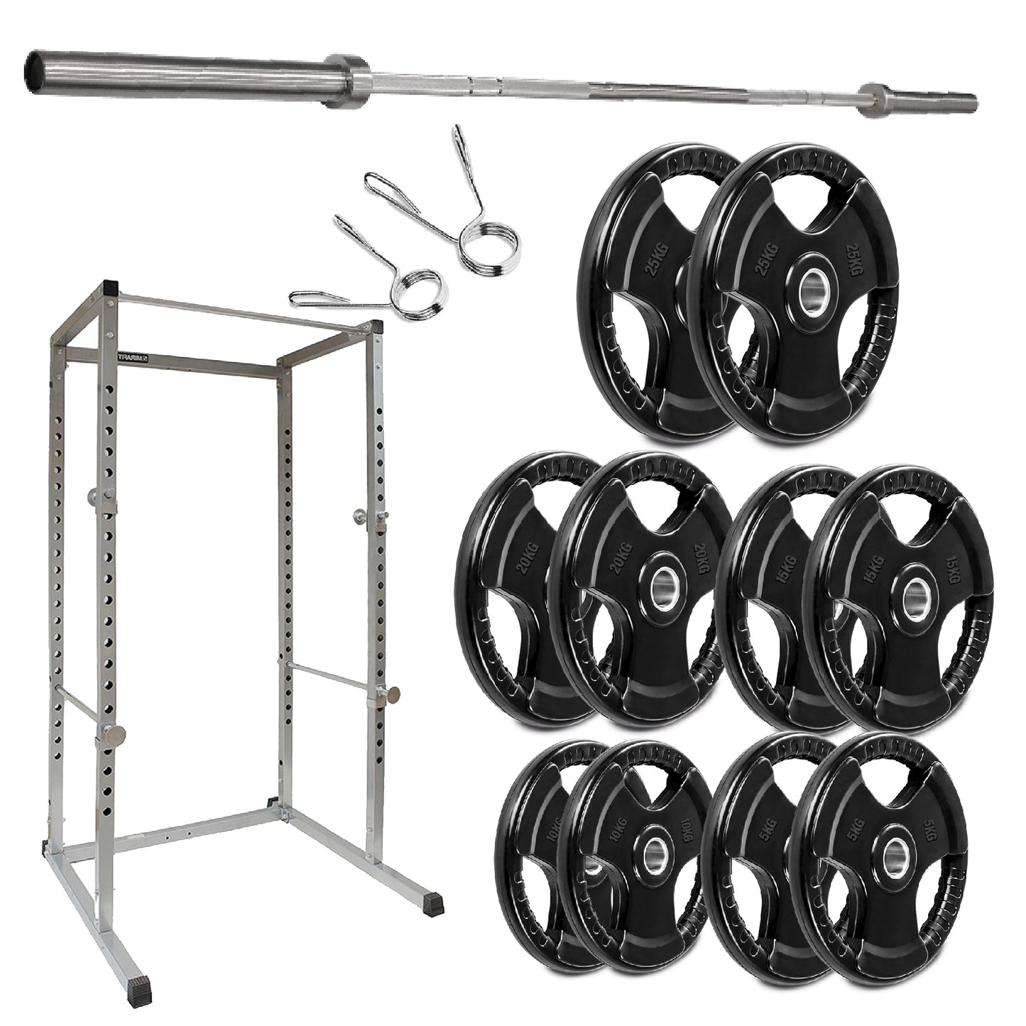 G100 Commercial Grade Power Rack – Heavy-Duty Squat Cage with Pull-Up Bar, Adjustable J-Hooks & Safety Pins – Reinforced Steel Frame for Professional Home Gym Strength Training