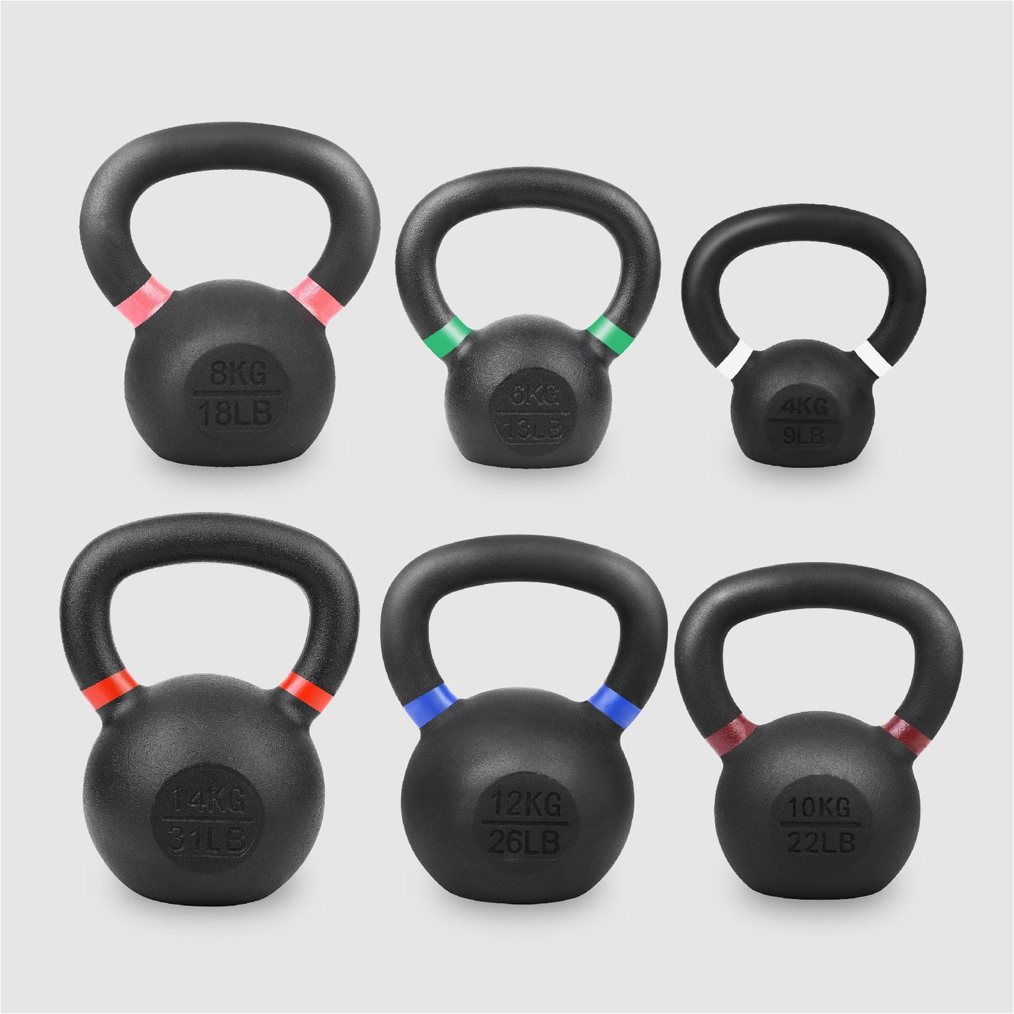 Premium Cast Iron Kettlebells – Solid Strength Training Weights with Wide Smooth Grip – Durable Kettlebell Set for Home Gym Workouts – Multiple Weight Options for All Fitness Levels