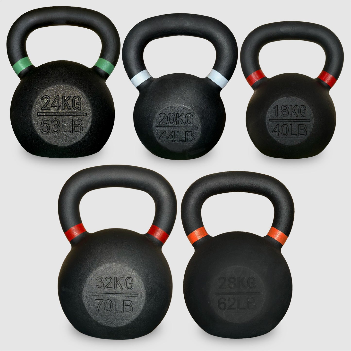 Premium Cast Iron Kettlebells – Solid Strength Training Weights with Wide Smooth Grip – Durable Kettlebell Set for Home Gym Workouts – Multiple Weight Options for All Fitness Levels