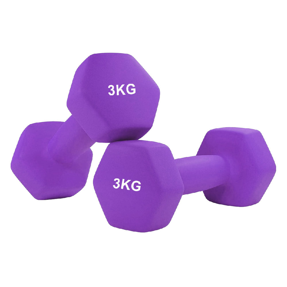 Neoprene Hex Dumbbells – Anti-Roll Non-Slip Hand Weights with Soft-Touch Grip – Available in Singles, Pairs & Sets – Premium Home Fitness Equipment
