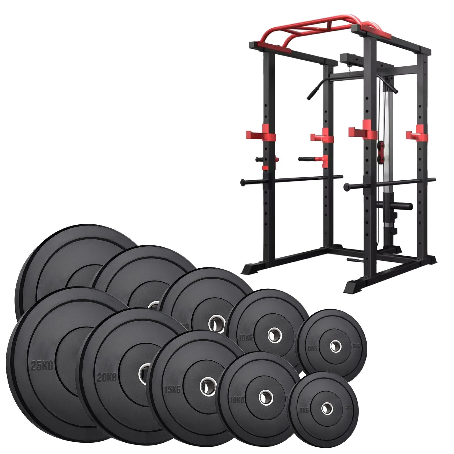 Power Multi Cage with Cable Pulley System – Heavy-Duty Adjustable Power Rack with Lat Pulldown & Multi-Grip Pull-Up Bar – Full-Body Strength Training Station for Home & Commercial Gyms