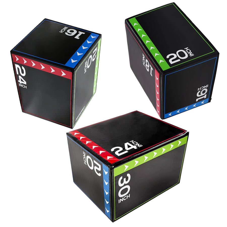 3-in-1 Soft Plyometric Jump Box with Non-Slip Surface – Professional Foam Plyo Box for Explosive Strength & Agility Training – Multiple Heights for Progressive Workouts – Shock-Absorbing Safe Design