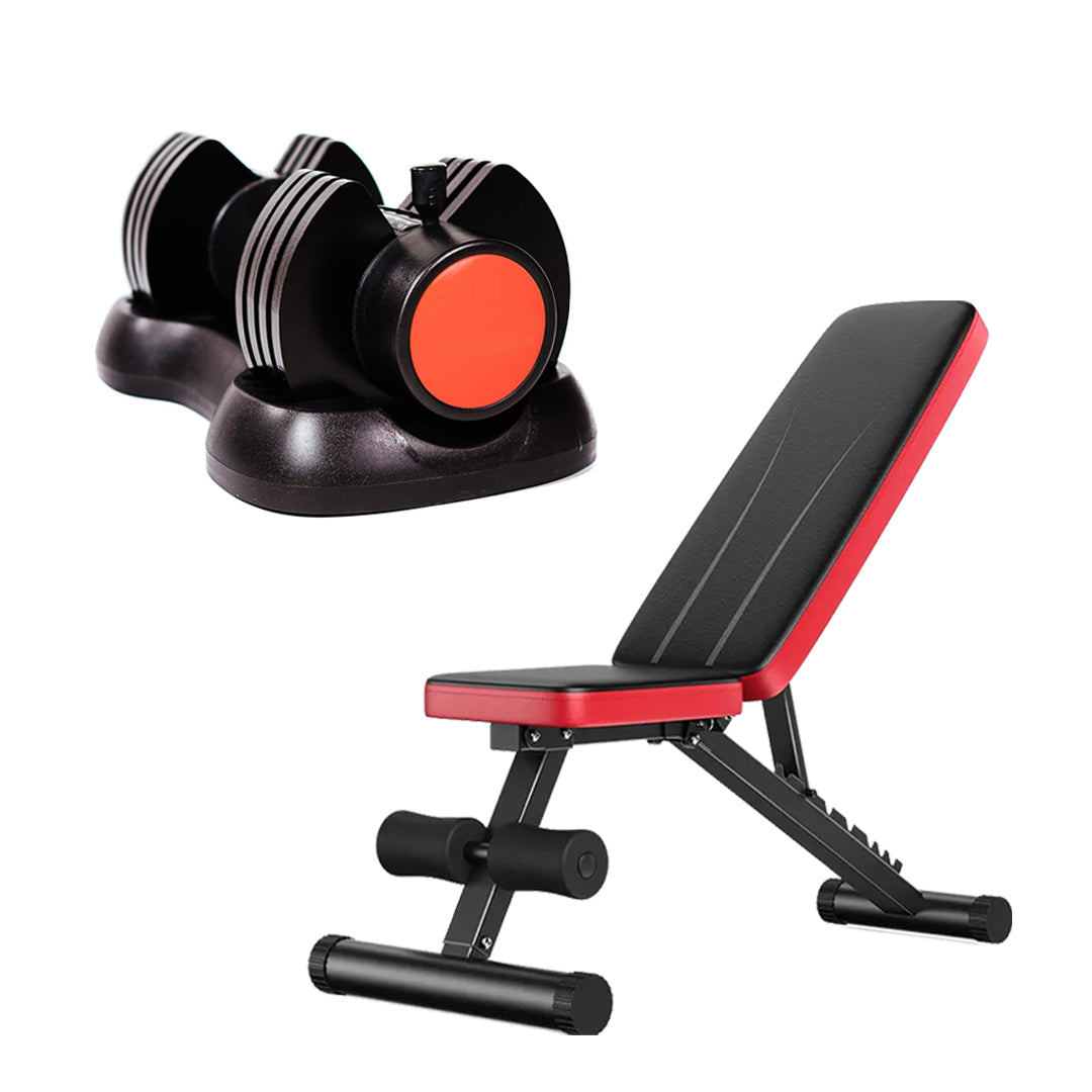 12.5kg Adjustable Dumbbell – 5-in-1 Quick Dial Dumbbell Set with Safety Lock, Non-Slip Grip, Space-Saving Design for Strength Training at Home