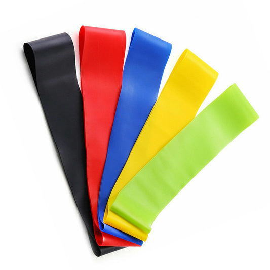 Premium Resistance Band Set – 5 Intensity Levels for Strength Training, Stretching & Rehab – Natural Latex Exercise Bands with Carry Bag – Portable Home Gym Equipment
