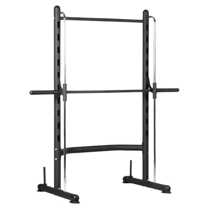 Professional Smith Machine Squat Rack – Integrated Pull-Up Bar & Adjustable Height – 550 LBS Capacity – Heavy-Duty Steel Frame – Complete Strength Training Solution for Home Gyms