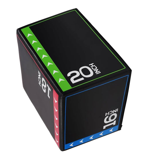 3-in-1 Soft Plyometric Jump Box with Non-Slip Surface – Professional Foam Plyo Box for Explosive Strength & Agility Training – Multiple Heights for Progressive Workouts – Shock-Absorbing Safe Design