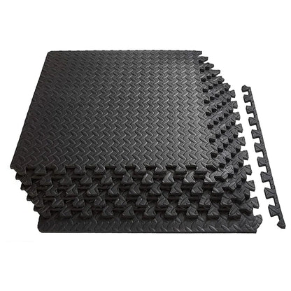 Premium Interlocking Puzzle Exercise Mats – 10mm EVA Foam Tiles for Home Gym Flooring – Non-Slip, Shock-Absorbing, Water-Resistant – Customizable Protective Workout Mats – Easy to Install