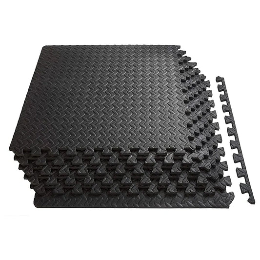 Premium Interlocking Puzzle Exercise Mats – 10mm EVA Foam Tiles for Home Gym Flooring – Non-Slip, Shock-Absorbing, Water-Resistant – Customizable Protective Workout Mats – Easy to Install